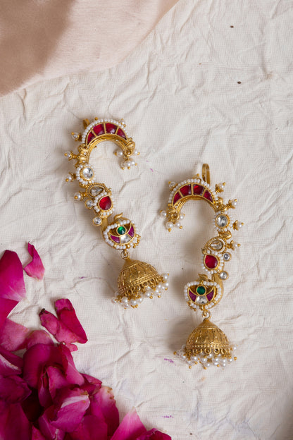 Aditi gold pachi kundan fusion earcuff
