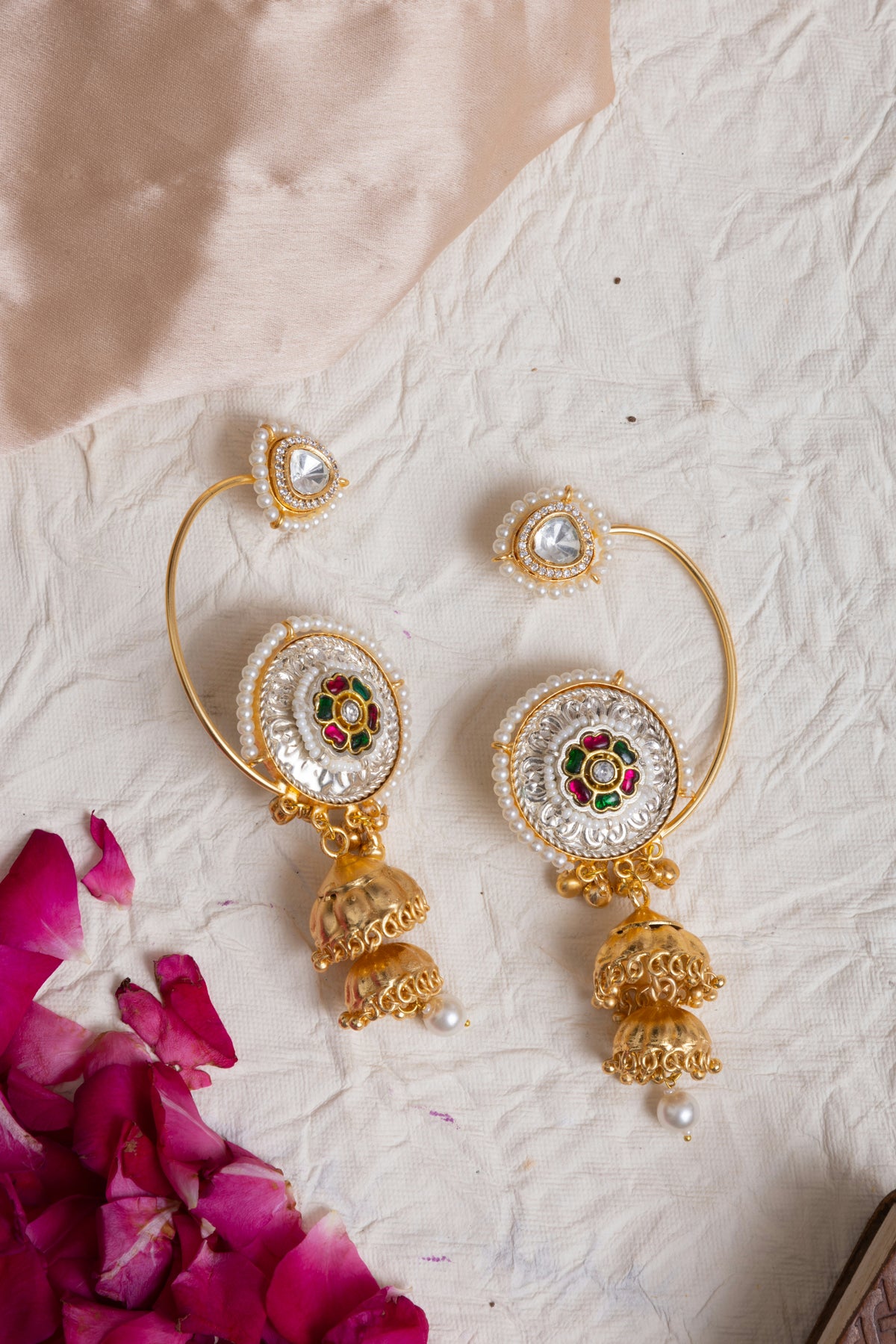 Juhi fusion gold jhumki earcuff