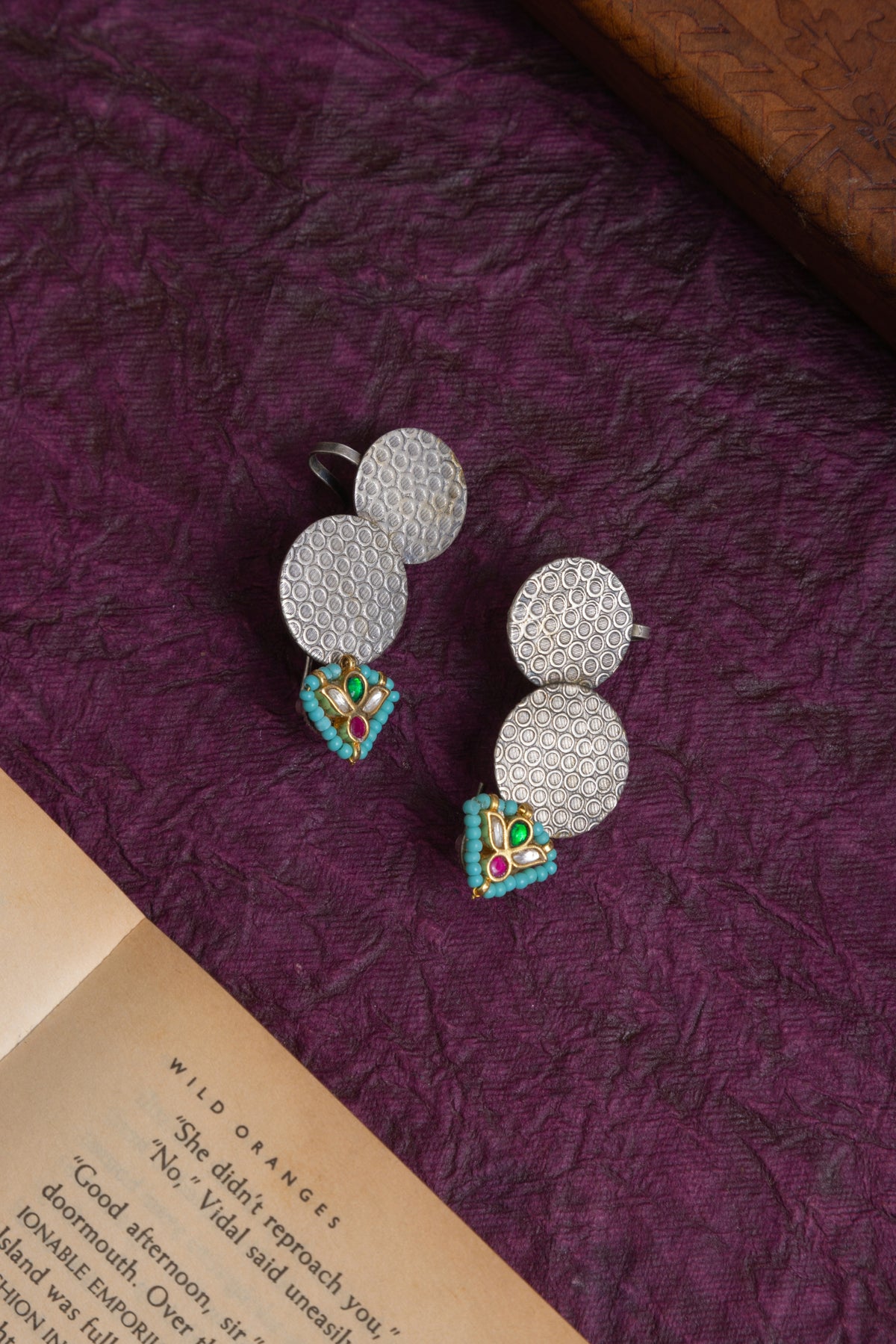 Ashwin silver pachi kundan earcuff