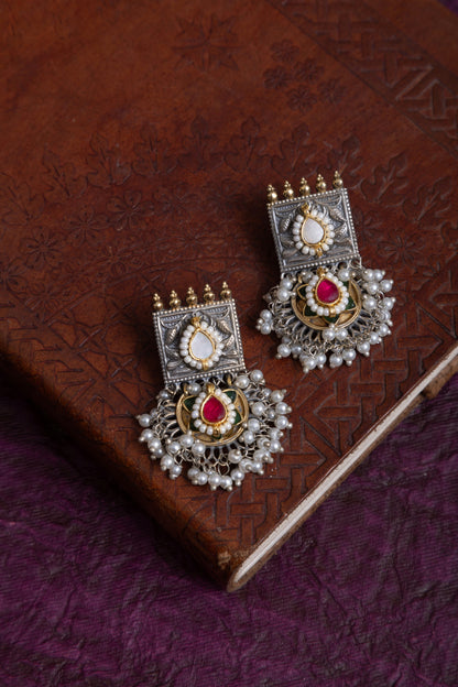 Urmila two tone fusion pachi kundan choker