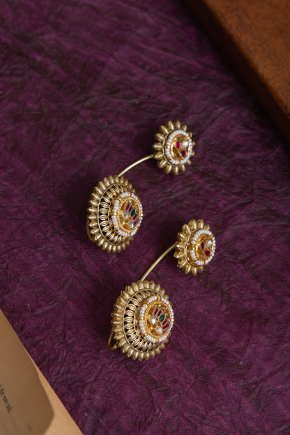 Sidhi Pachi Kundan Gold earcuffs
