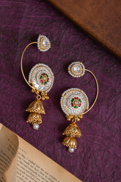 Juhi fusion gold jhumki earcuff