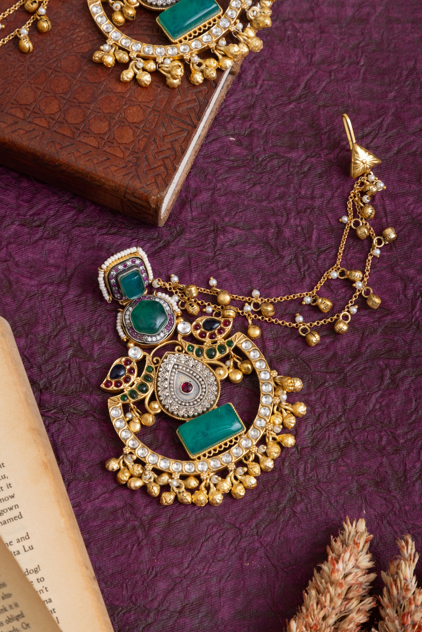 Dharti fusion gold chandbali