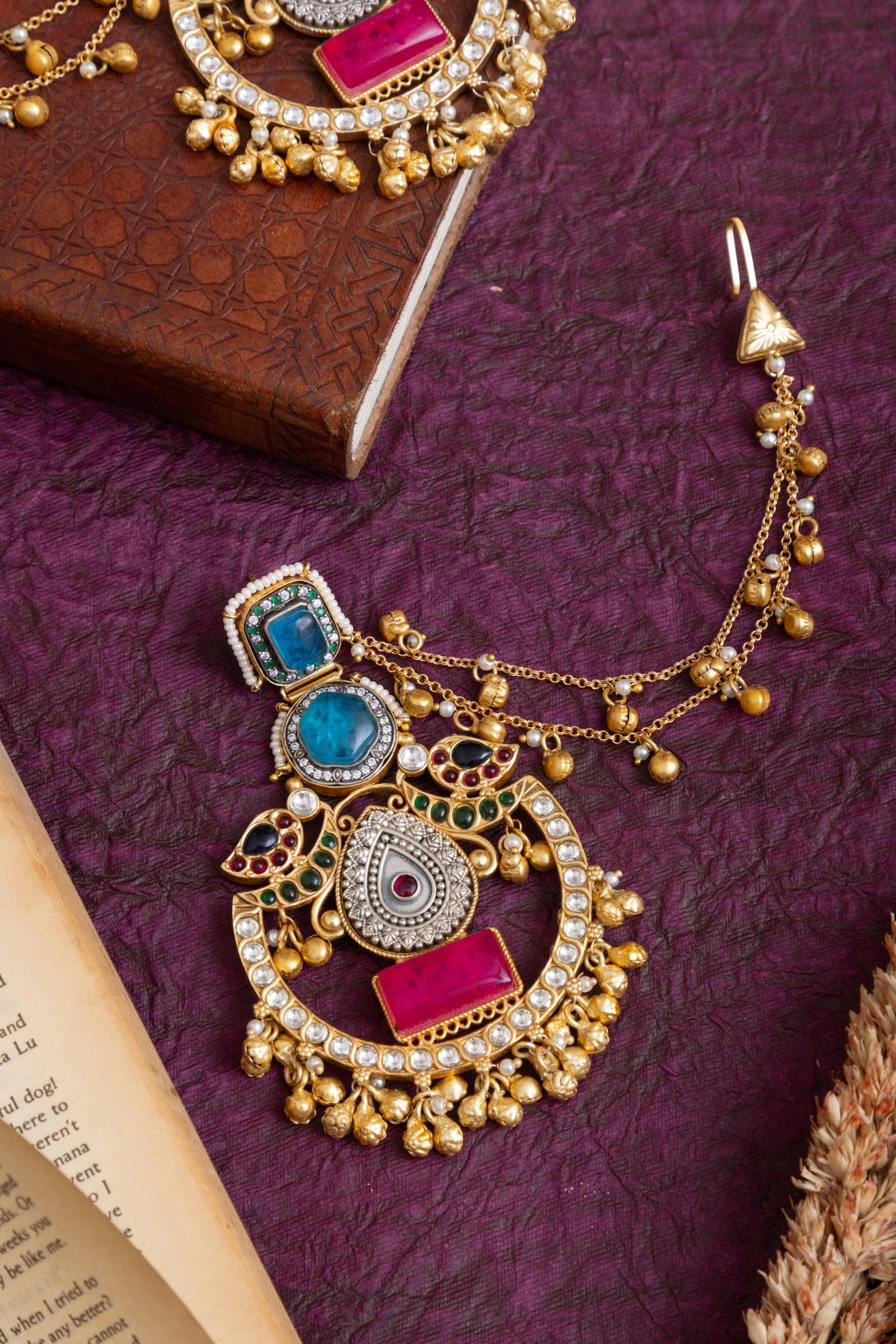 Dharti fusion gold chandbali