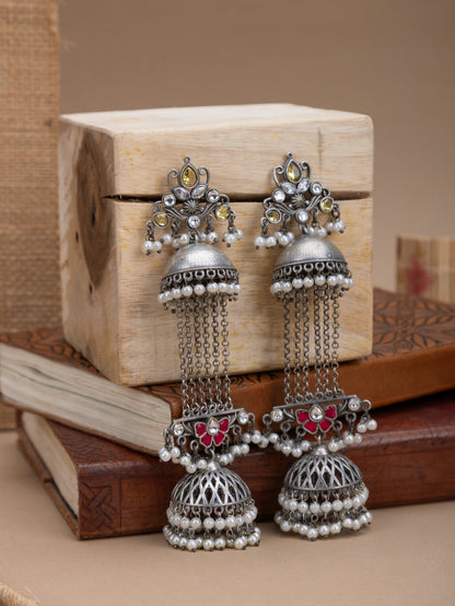 Moh tassel jhumkas