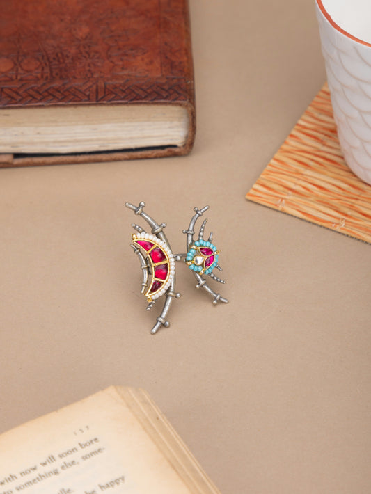 Shobha Pachi kundan ring