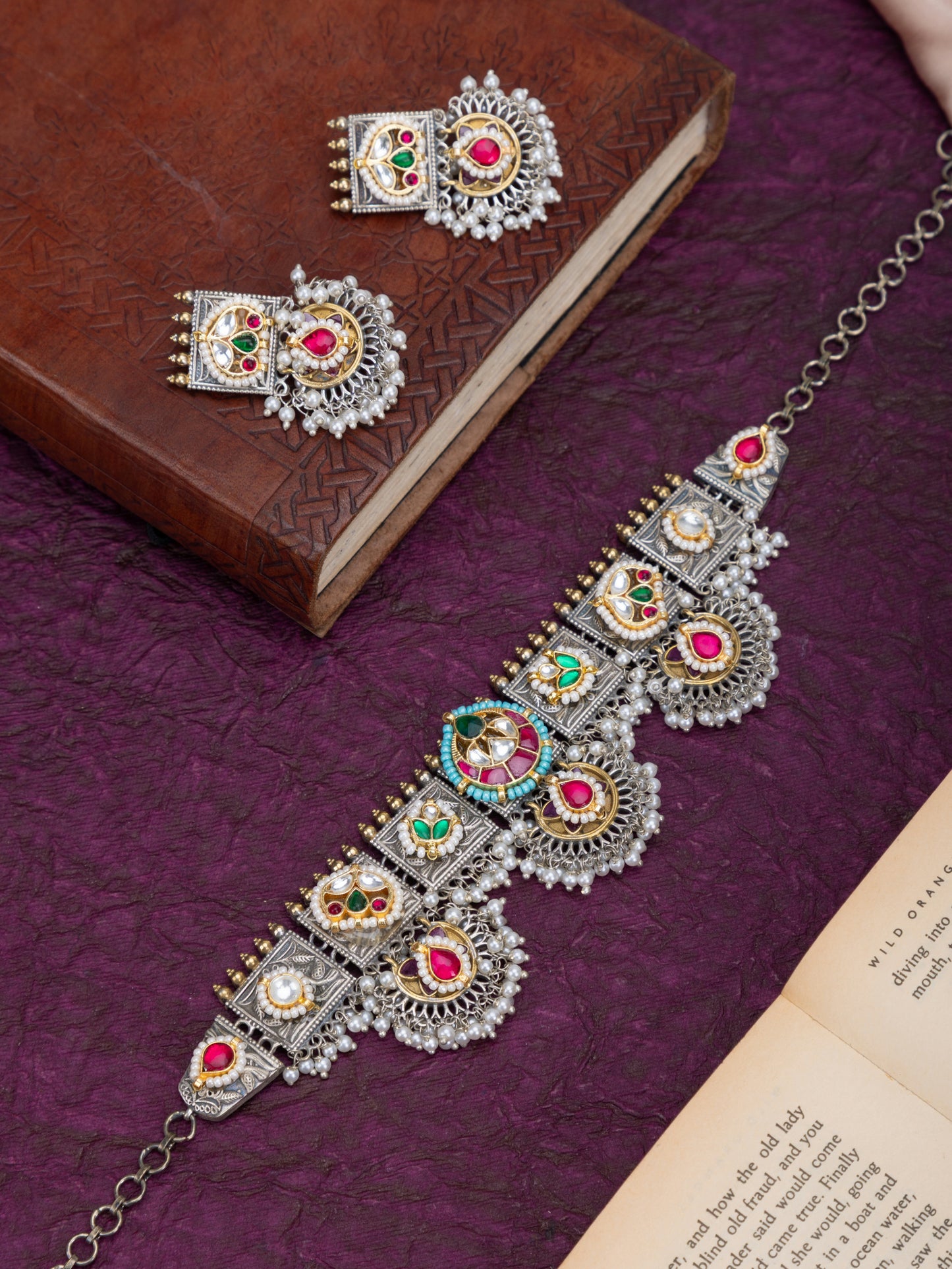 Gulab kundan choker