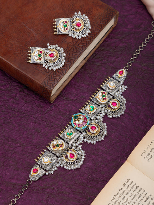 Gulab kundan choker