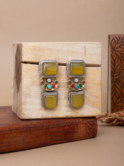 Aksha fusion stone danglers