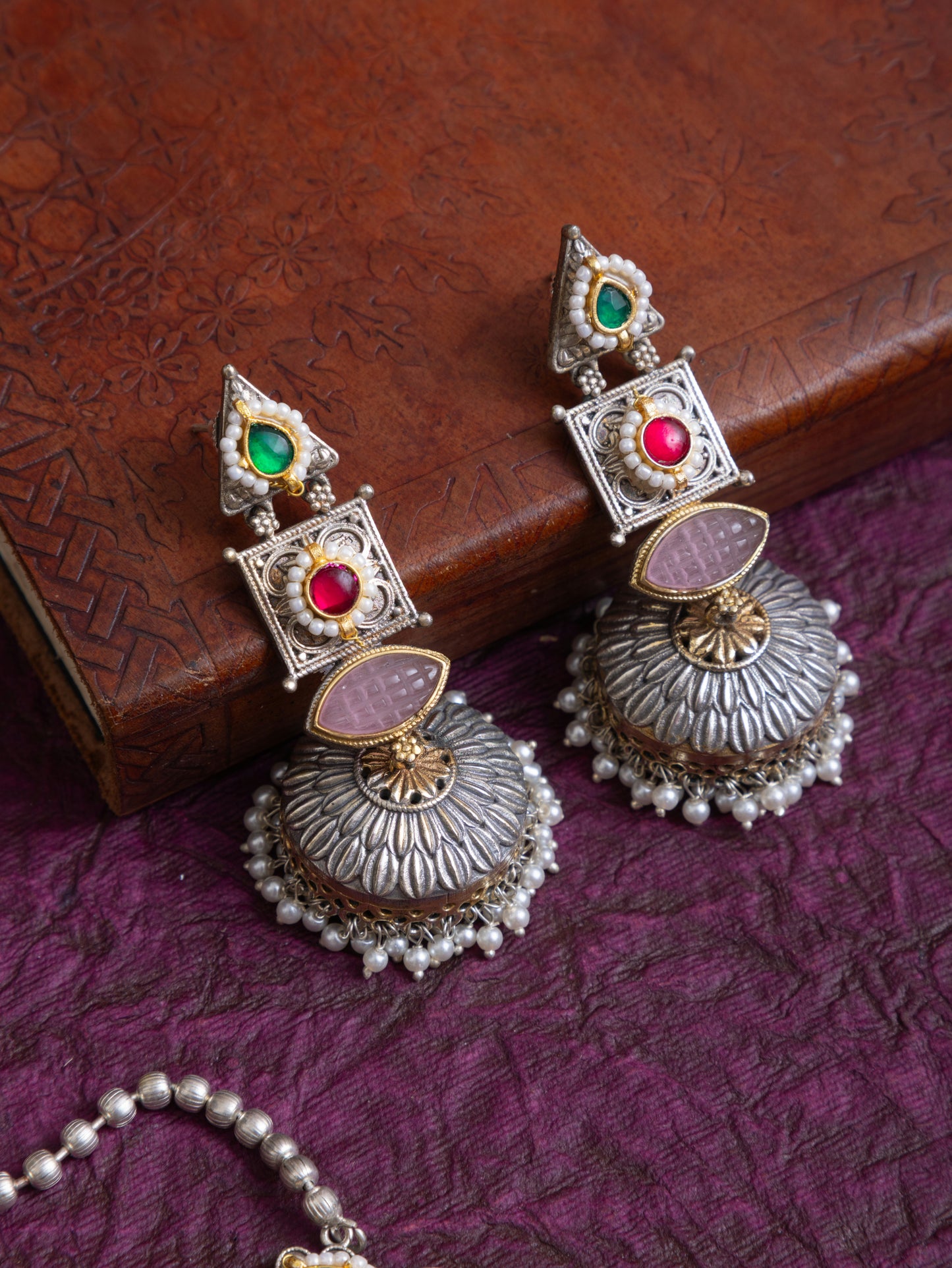 Saanjh premium fusion kundan necklace
