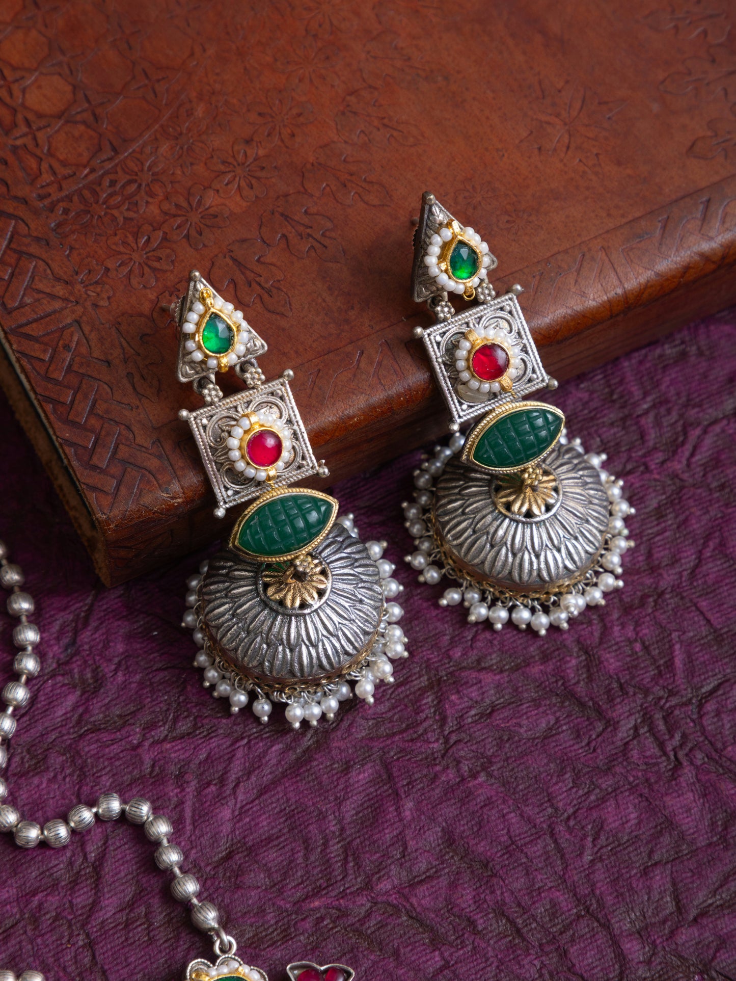 Saanjh premium fusion kundan necklace