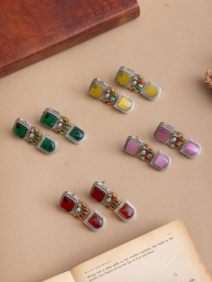 Aksha fusion stone danglers