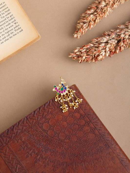 Jadau kundan morni ring