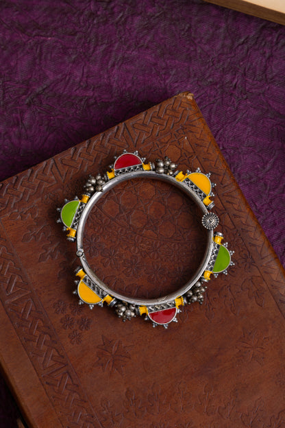 Sarita meenakari antique polish large size bangle
