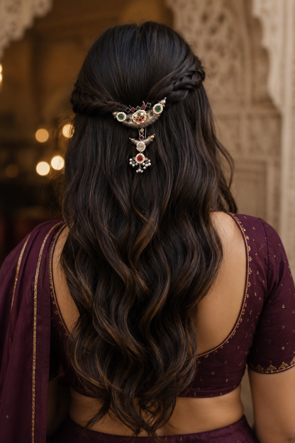 Heer pachi kundan hair pin