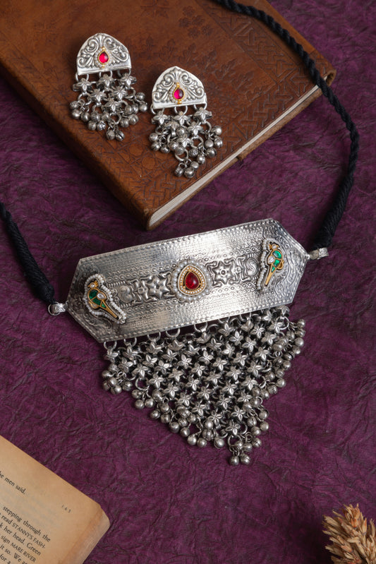 Saraf antique fusion hasli choker