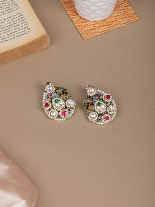 Pachi kundan Studs