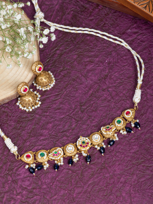 Pachi kundan choker