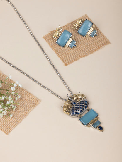 Jiyana Fusion dual tone elephant necklace  🐘