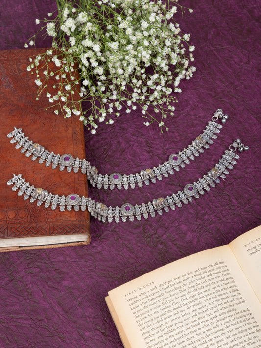 Rose dual tone payal