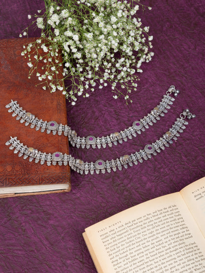 Rose dual tone payal