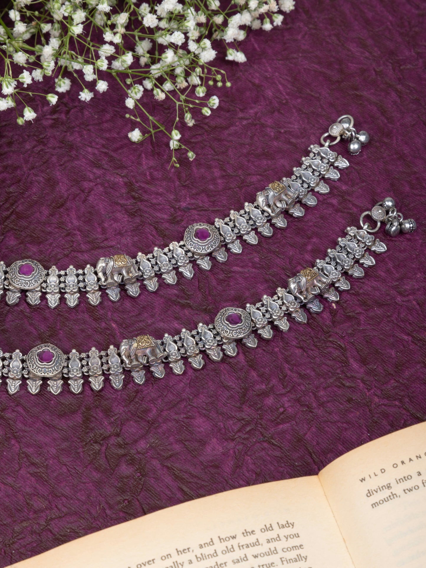 Rose dual tone payal