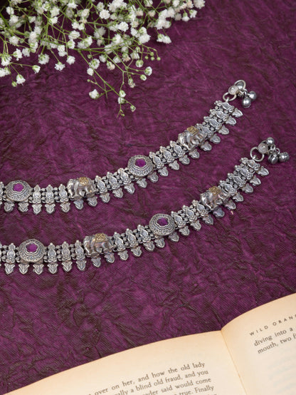 Rose dual tone payal