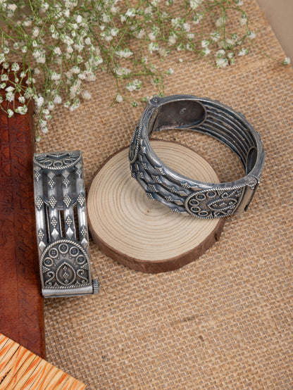 Niva Large size Rangoli silver kada