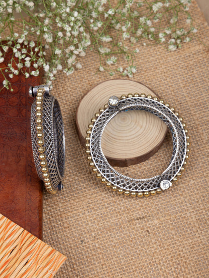 Rhea Large size Dual tone ball kada