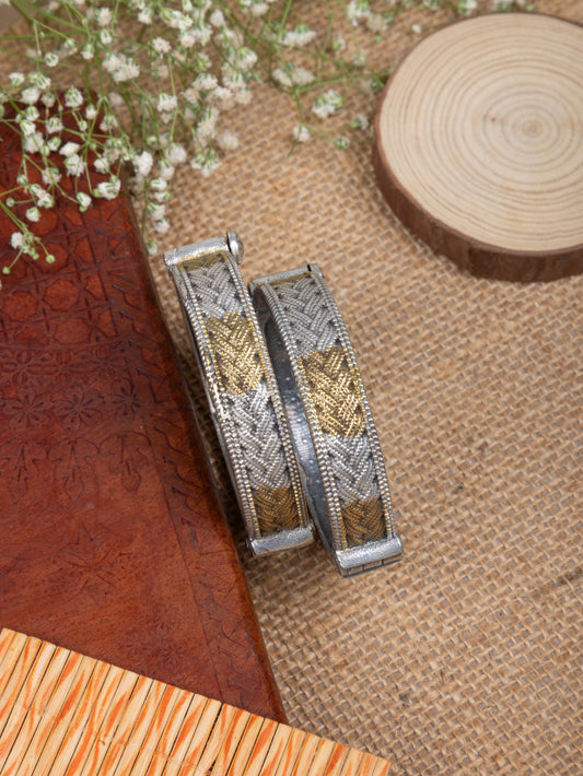 Large size Zigzag dual tone jali kada