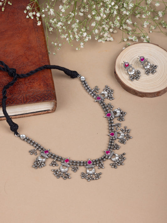 Silver replica antique choker