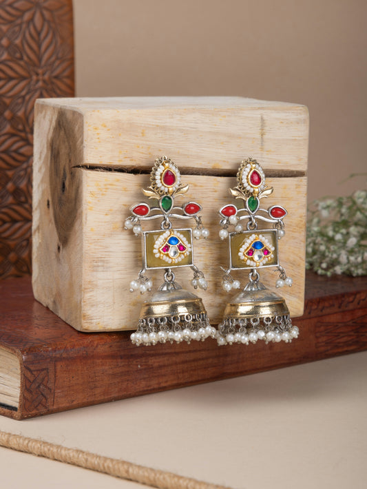 Pachi kundan alia jhumka