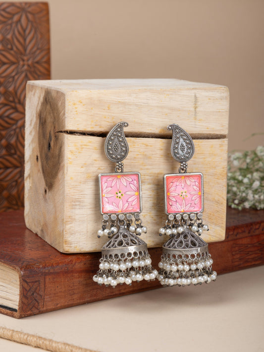Pichwai painted jhumkas